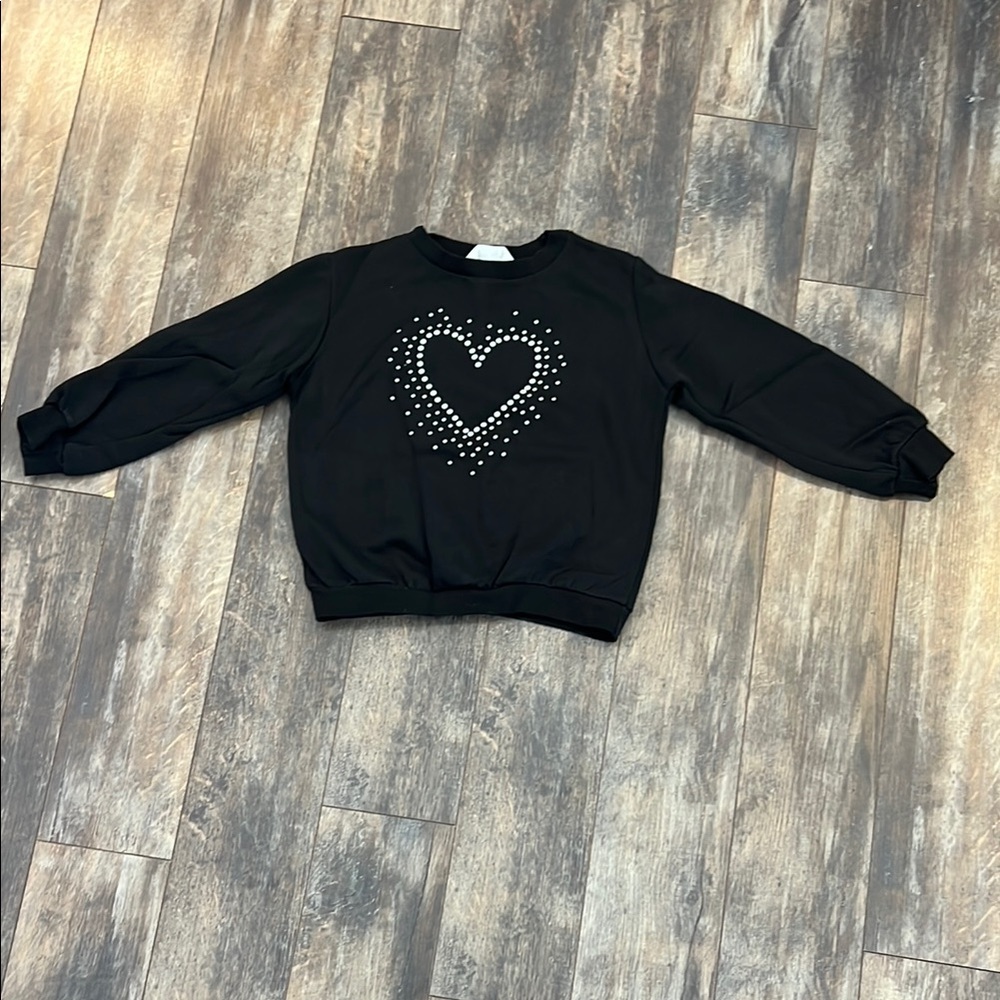 H&M Black Heart Sweatshirt